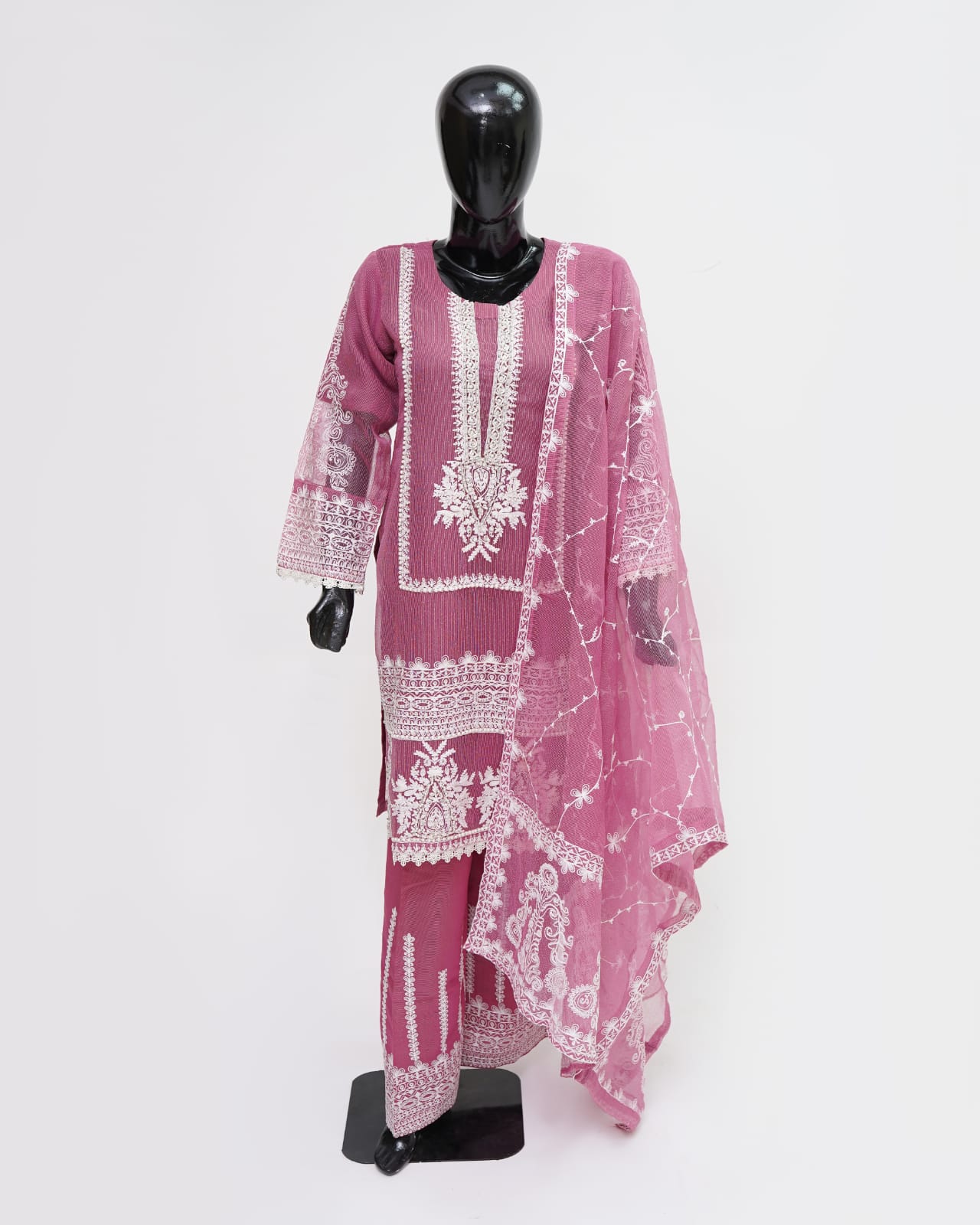 3PC Khaddi Net Kamiz Kurta Shalwar