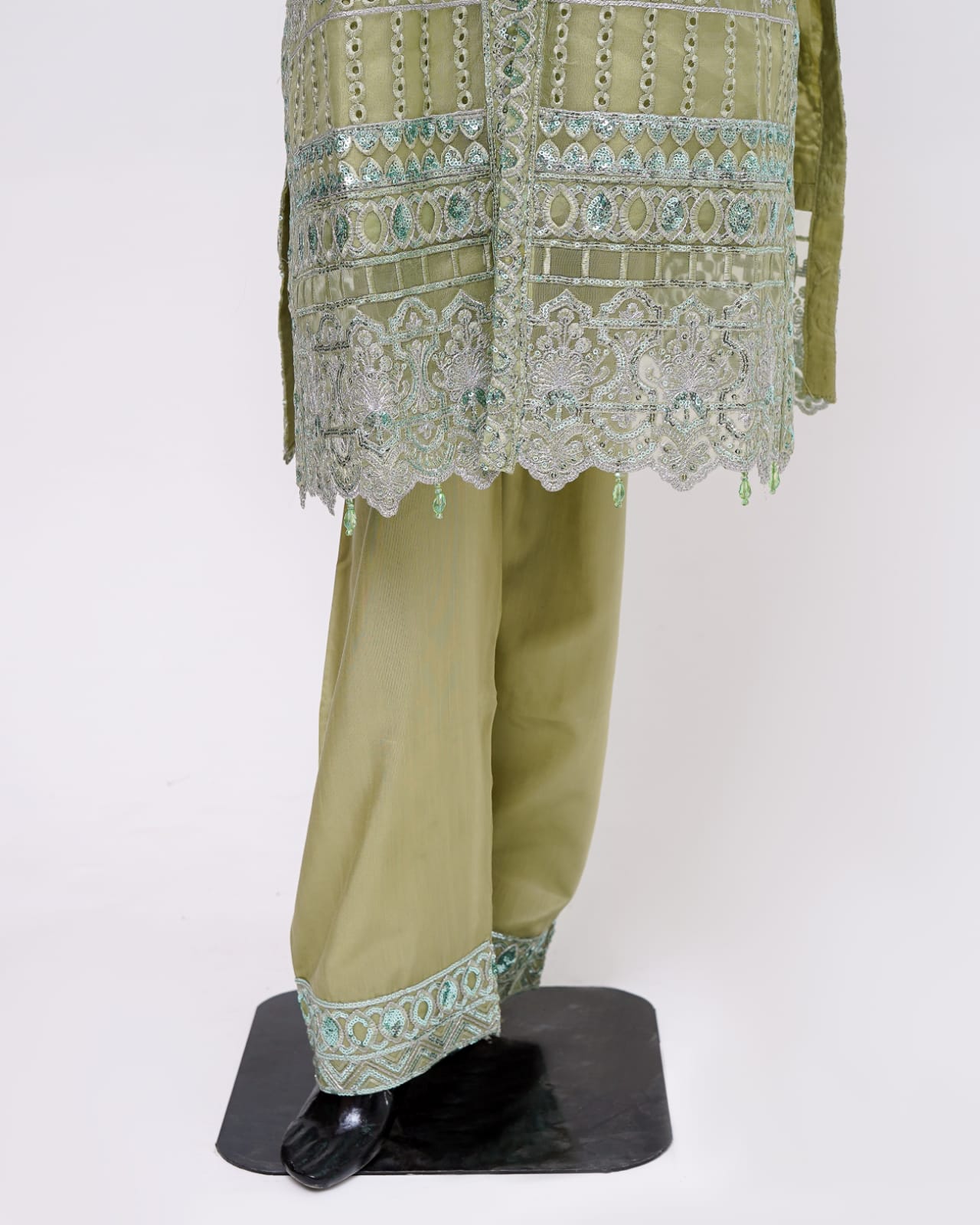3PC Organza Kamiz Bamber Dupta Silk Slub Trouser