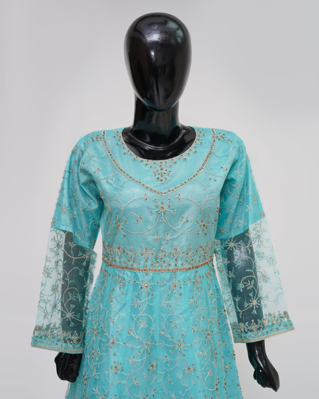 3PC Maxi Net Dupta Chamki Trouser