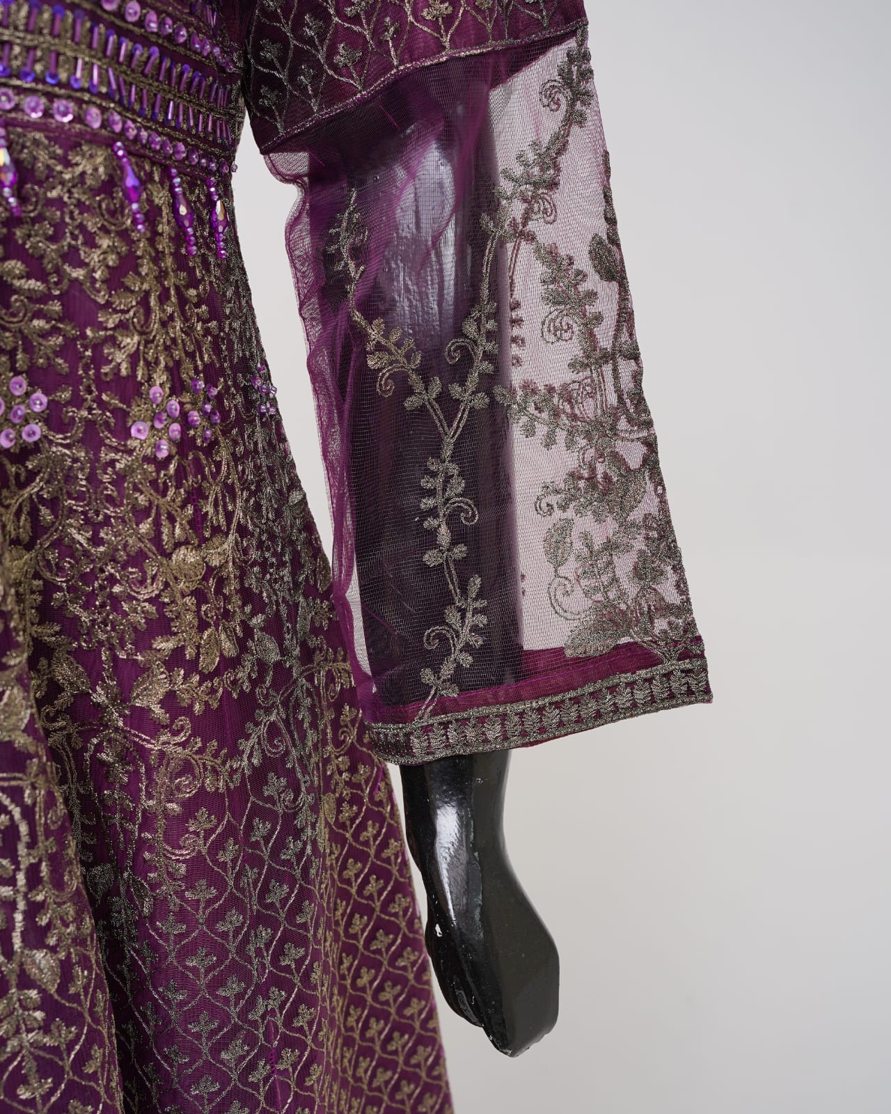 3PC Maxi Net Dupta Chamki Trouser