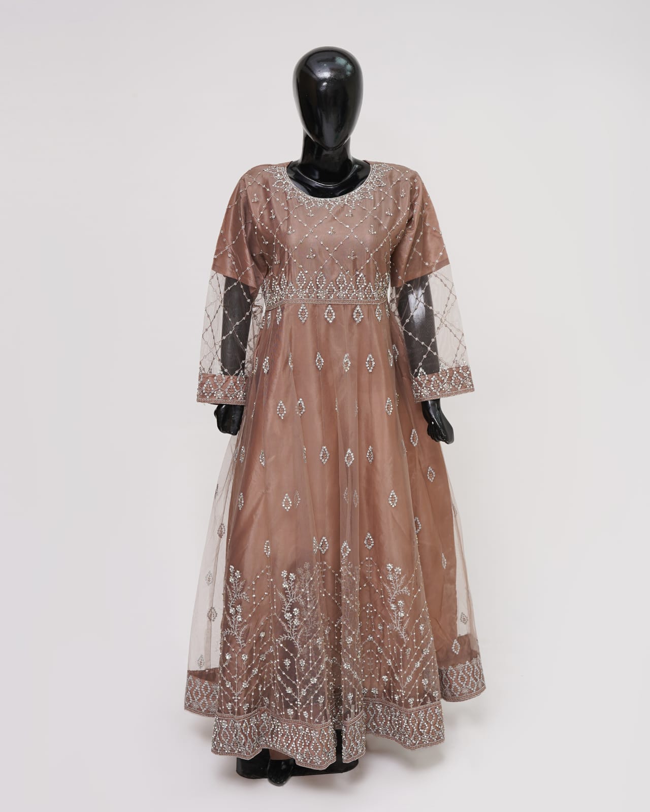 3PC Maxi Net Dupta Chamki Trouser