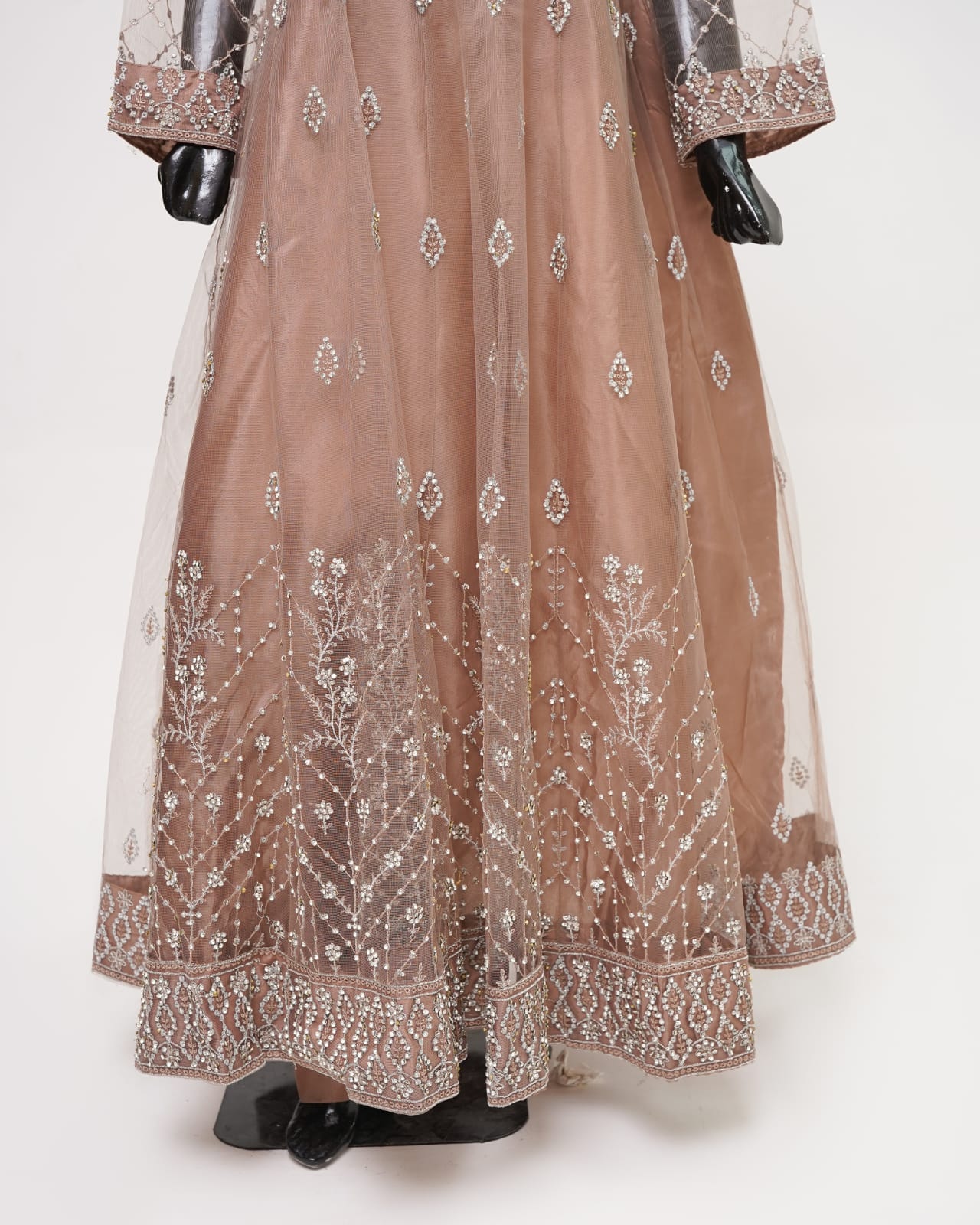 3PC Maxi Net Dupta Chamki Trouser
