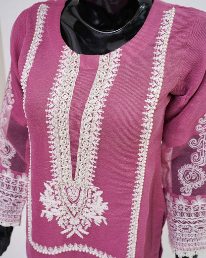 3PC Khaddi Net Kamiz Kurta Shalwar
