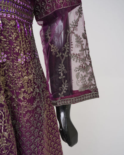 3PC Maxi Net Dupta Chamki Trouser