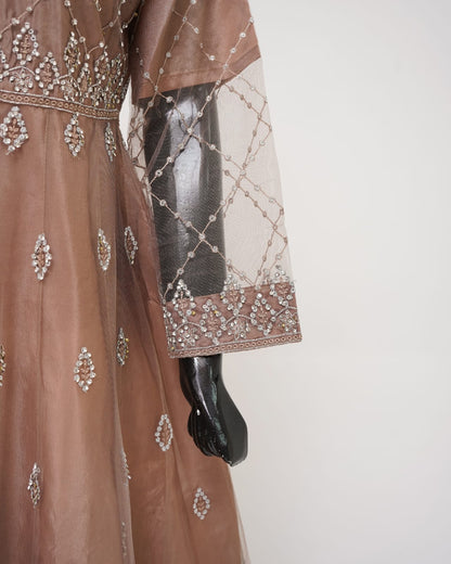3PC Maxi Net Dupta Chamki Trouser
